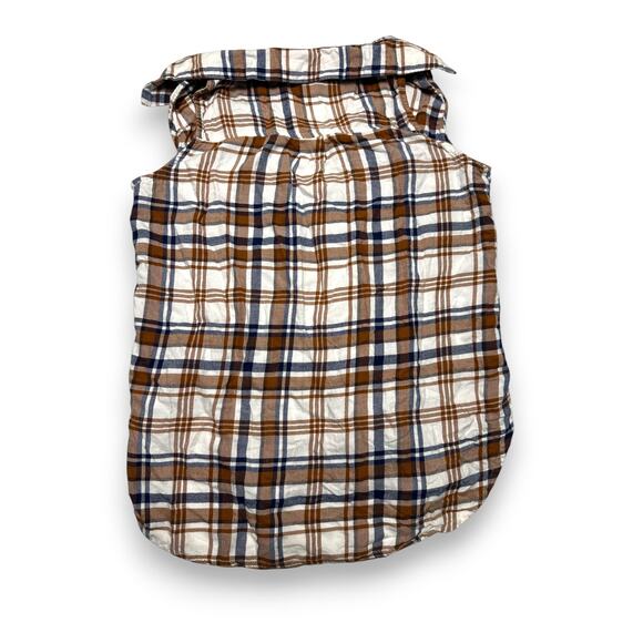 Ultra Flirt Sleeveless Plaid Button-Down shirt size Medium - Picture 6 of 6